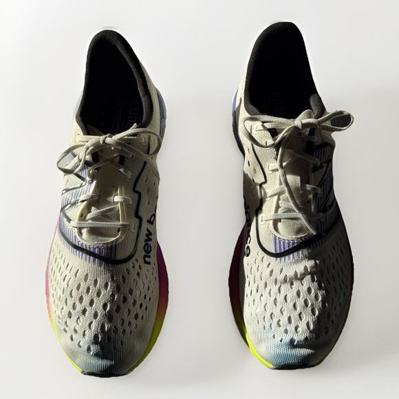 New Balance FuelCell SuperComp Elite v3 Women’s 10 Racing Shoes White Rainbow - Picture 5 of 9